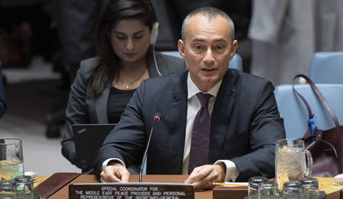 UN Special Coordinator for the Middle East Peace Process, Nickolay Mladenov, briefs the Security Council on the Implementation of UNSCR 2334 (2016) - UN Photo/Eskinder Debebe - 18 December 2019 