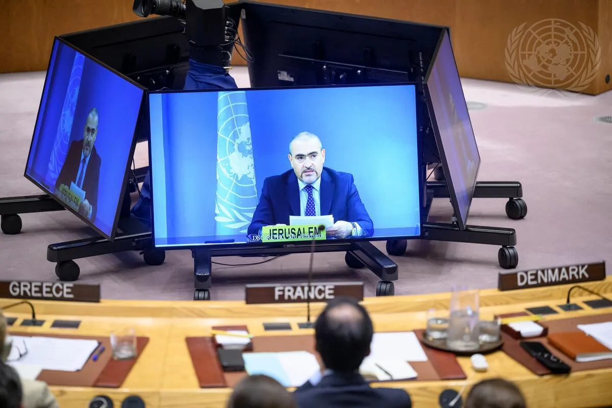 Ramiz Alakbarov (on screen), Deputy Special Coordinator