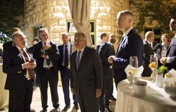 UN Secretary-General Antonio Guterres with members of the UNCT in Palestine (UN Photo/Ahed Izhiman - 29 August 2017) 
